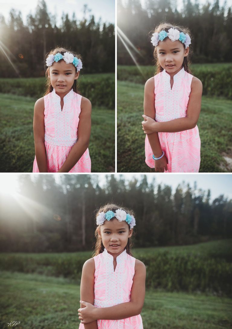 beautiful little girl with floral headband