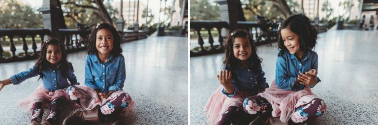 family pictures at University of Tampa