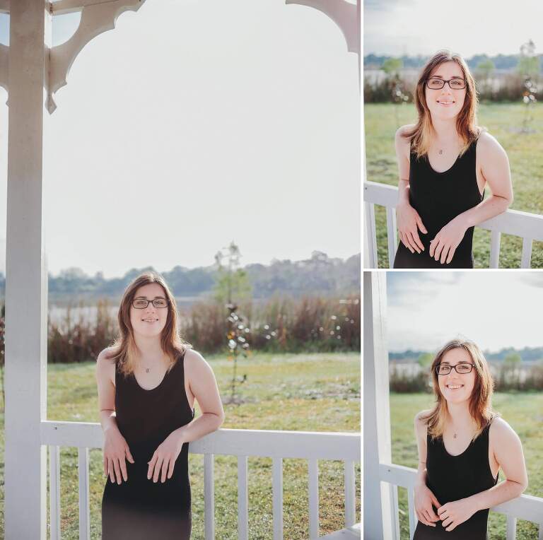 senior girl in gazebo