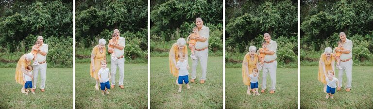 great grandparents with their great grandchildren