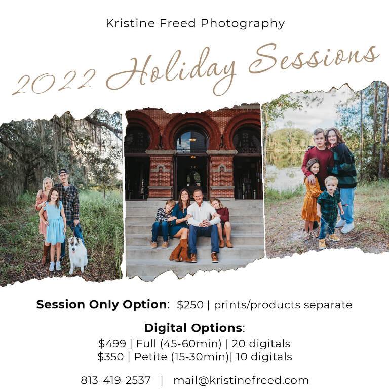 tampa holiday sessions