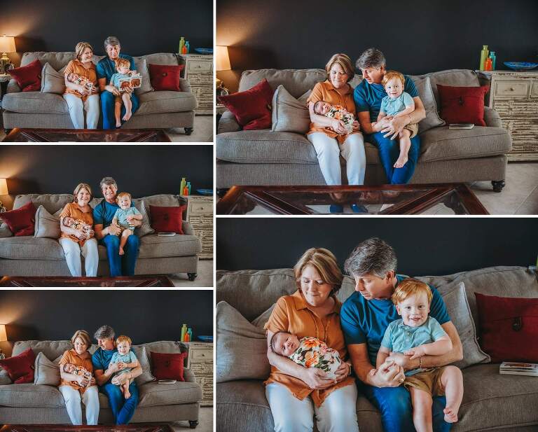 newborn photos with grandma and grandpa