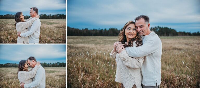 couple in grassy field