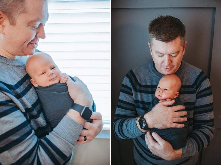 dad with newborn baby boy