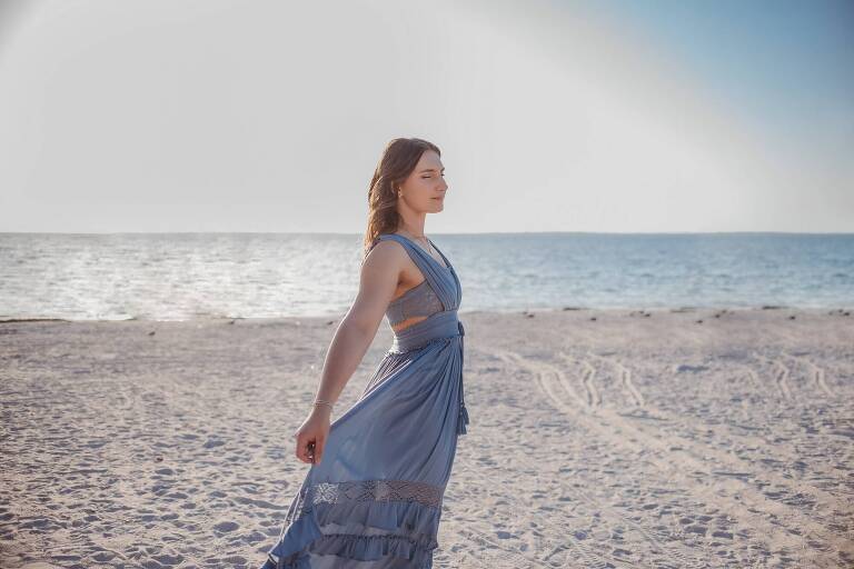 beach senior photo session