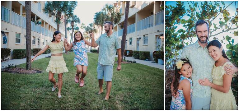 family photos at their beach house