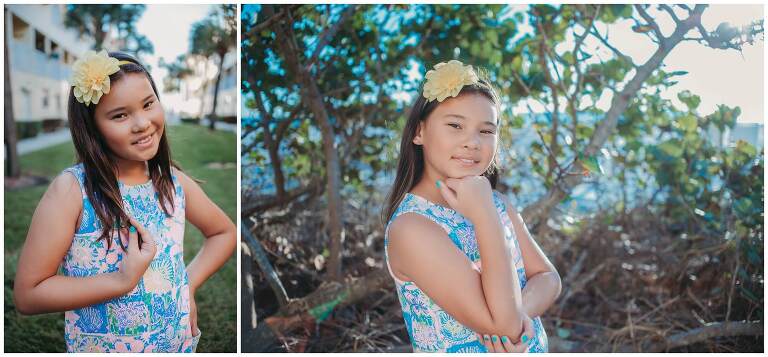 beautiful girl with yellow bow