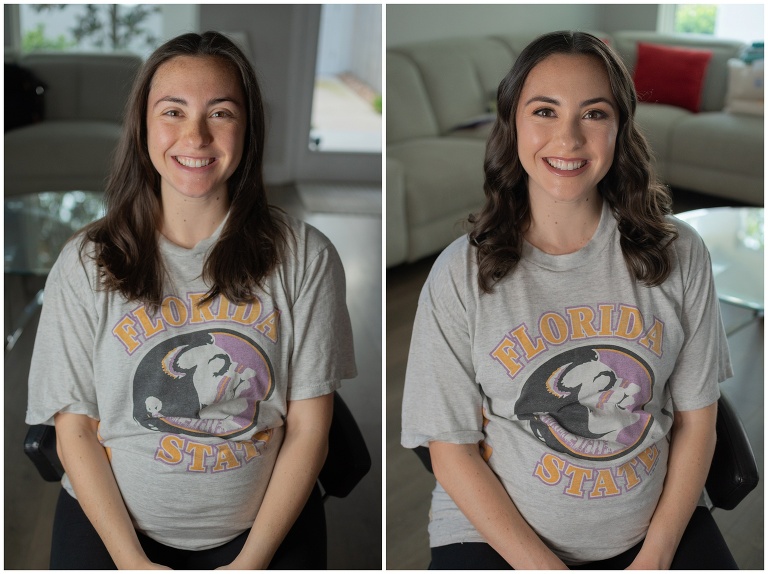 makeup before and after maternity session